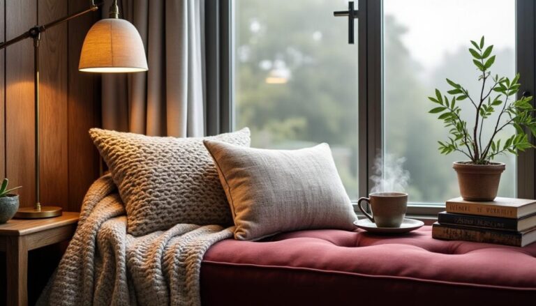 découvrez une ambiance cocon apaisante sous une lumière douce, idéale pour créer un espace chaleureux et relaxant chez vous.